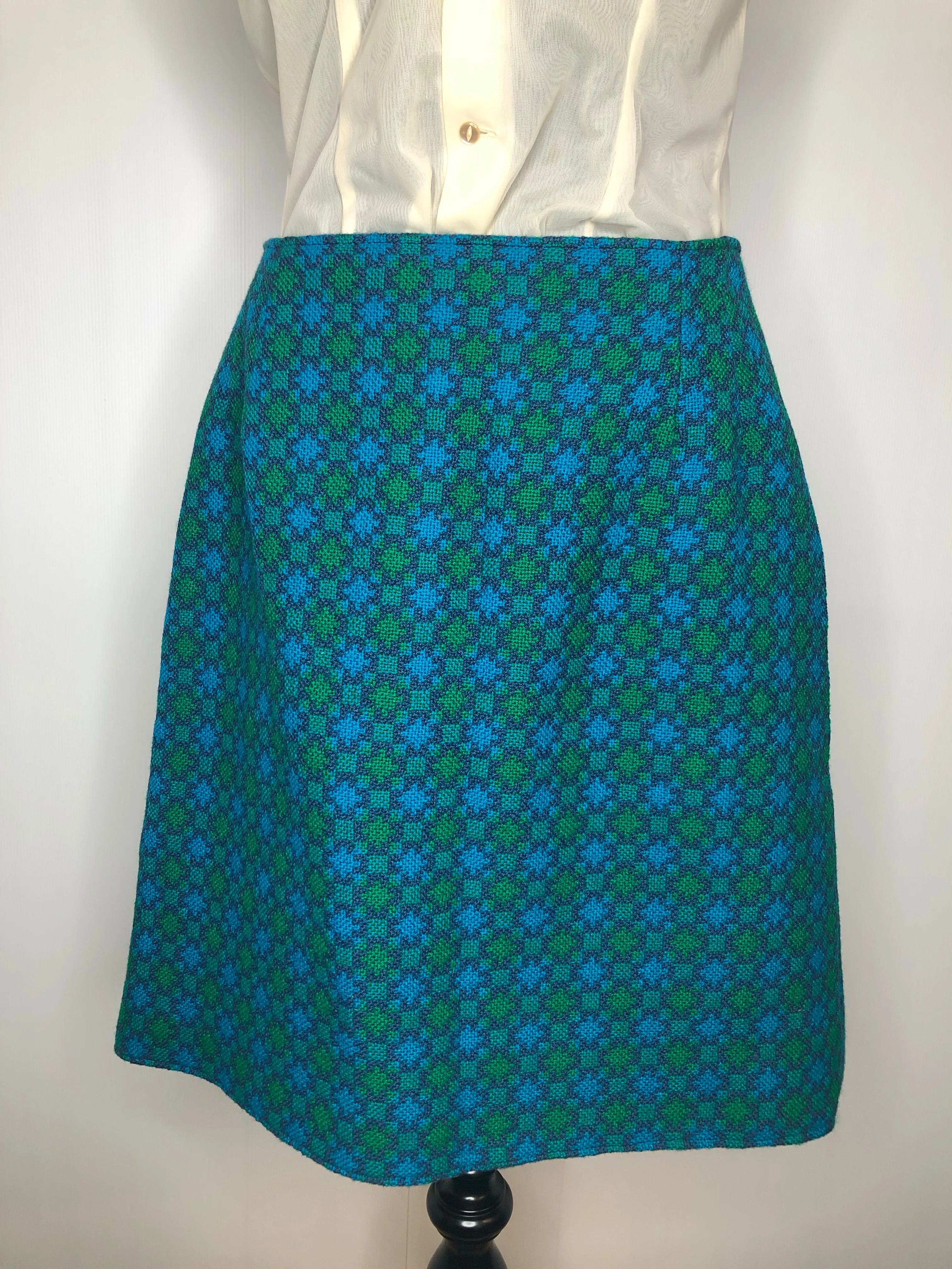 1960s Tapestry Gilet and Skirt by V.J.R Welsh Wool Tapestry - Size UK 14