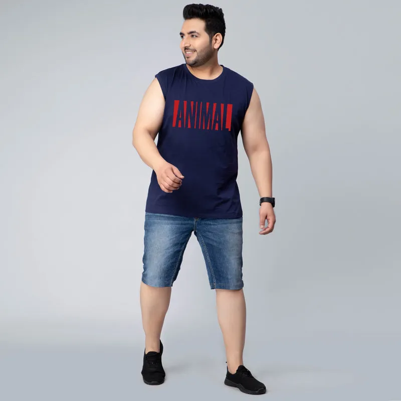 ANIMAL BADGE FONT GYM Sleeveless Vest