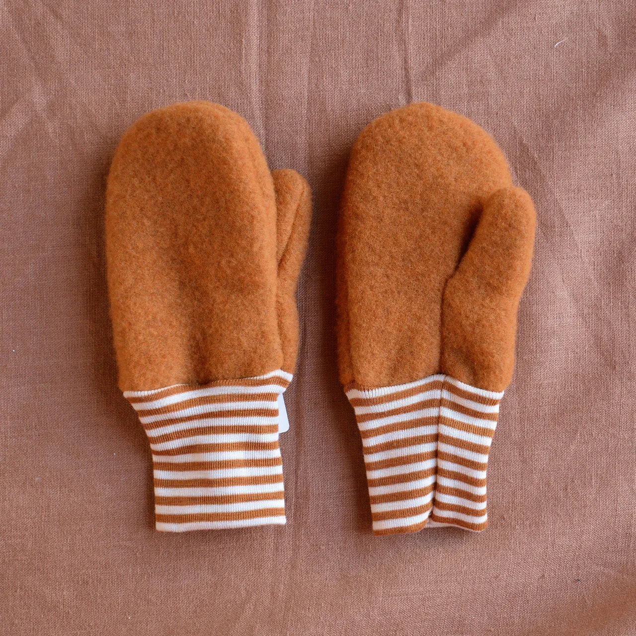 Baby Mittens - Wool Fleece - Stripes (9m-3y)