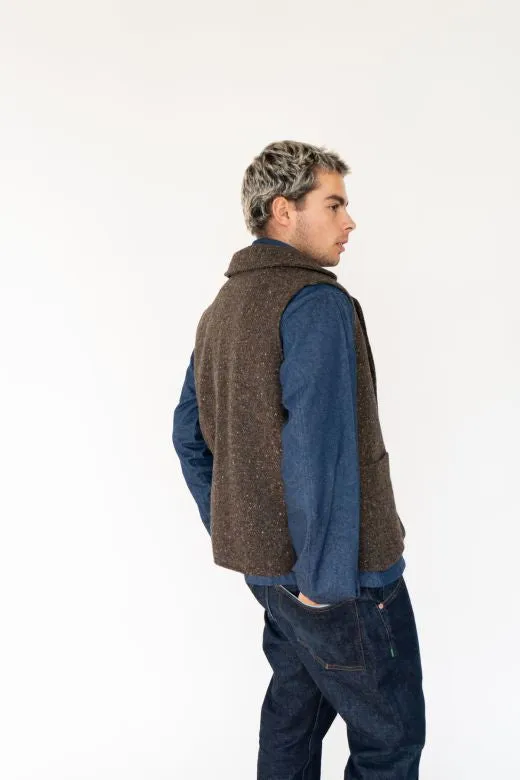 Brown Irish Tweed Gilet