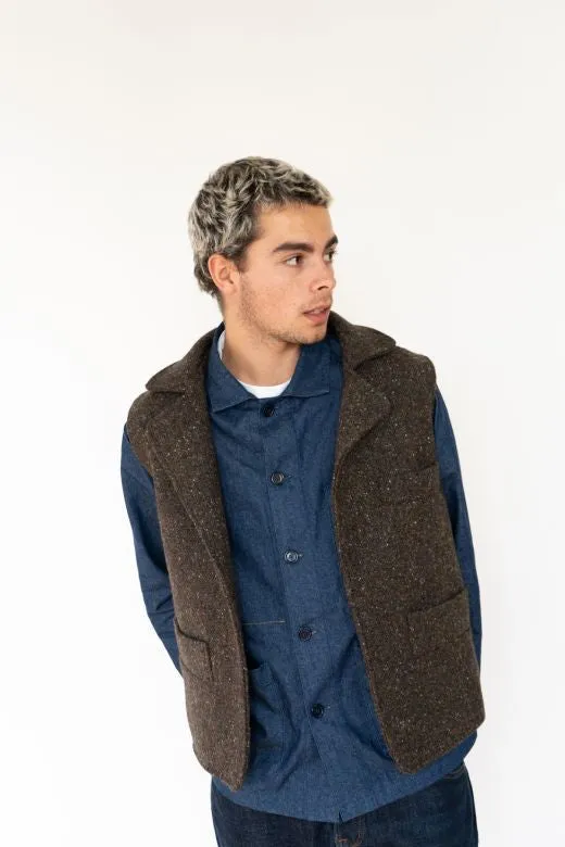 Brown Irish Tweed Gilet