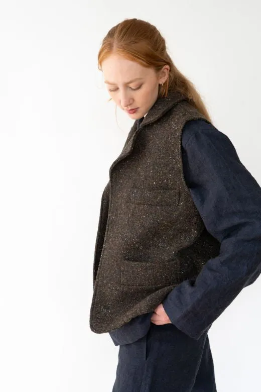 Brown Irish Tweed Gilet