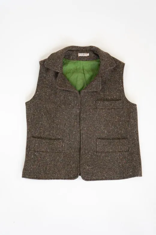 Brown Irish Tweed Gilet