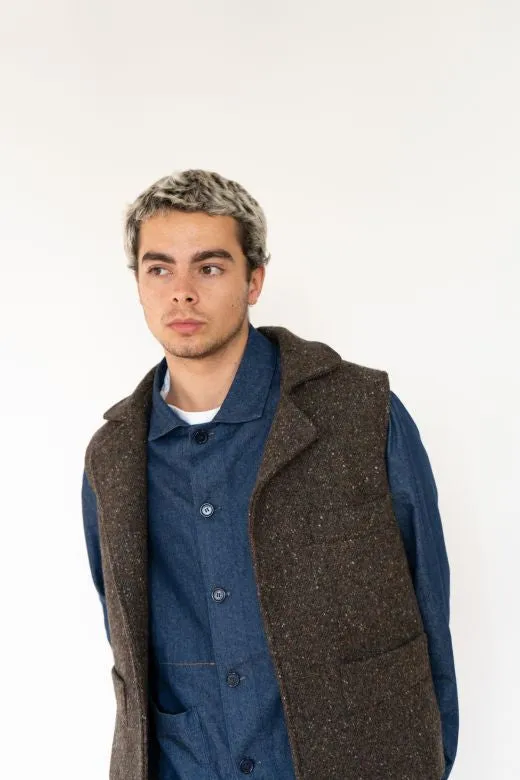 Brown Irish Tweed Gilet