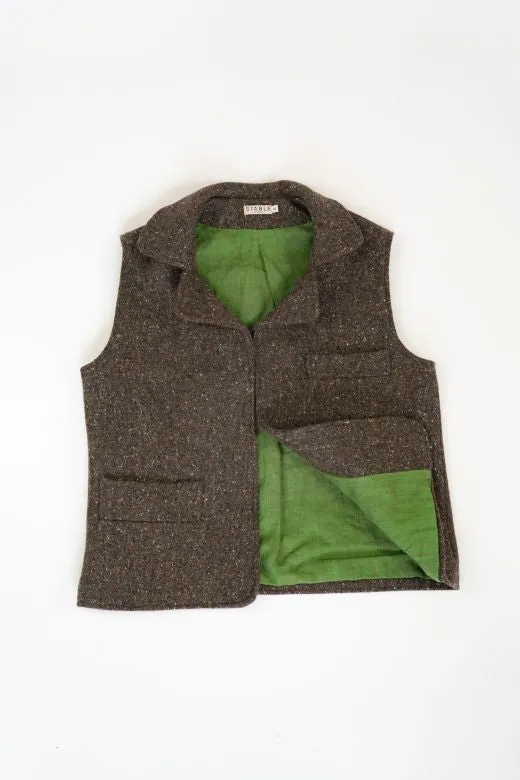Brown Irish Tweed Gilet