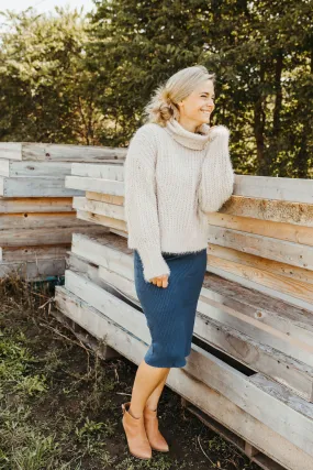 Camden Fuzzy Knit Turtleneck