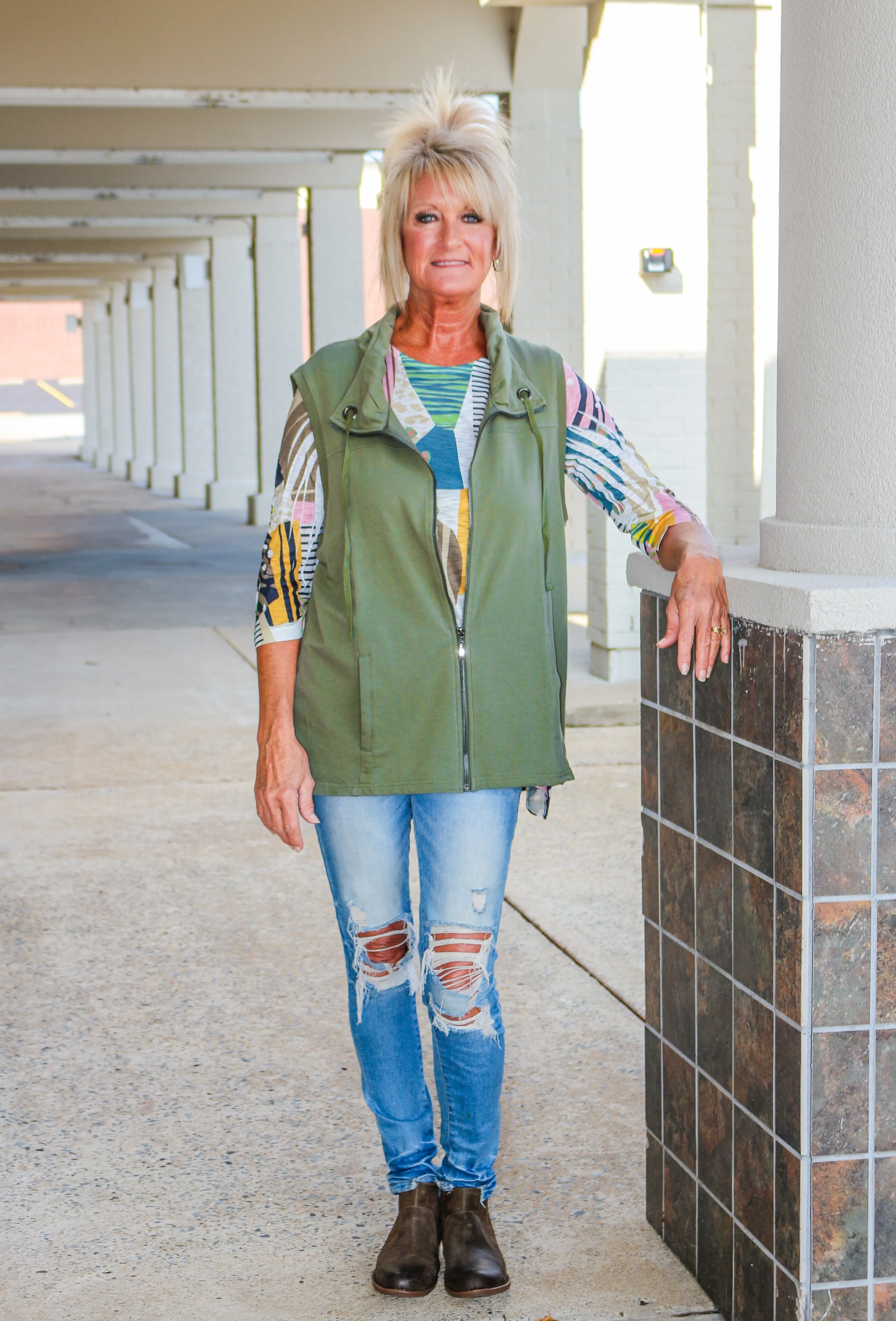 Coffee Run Green Vest