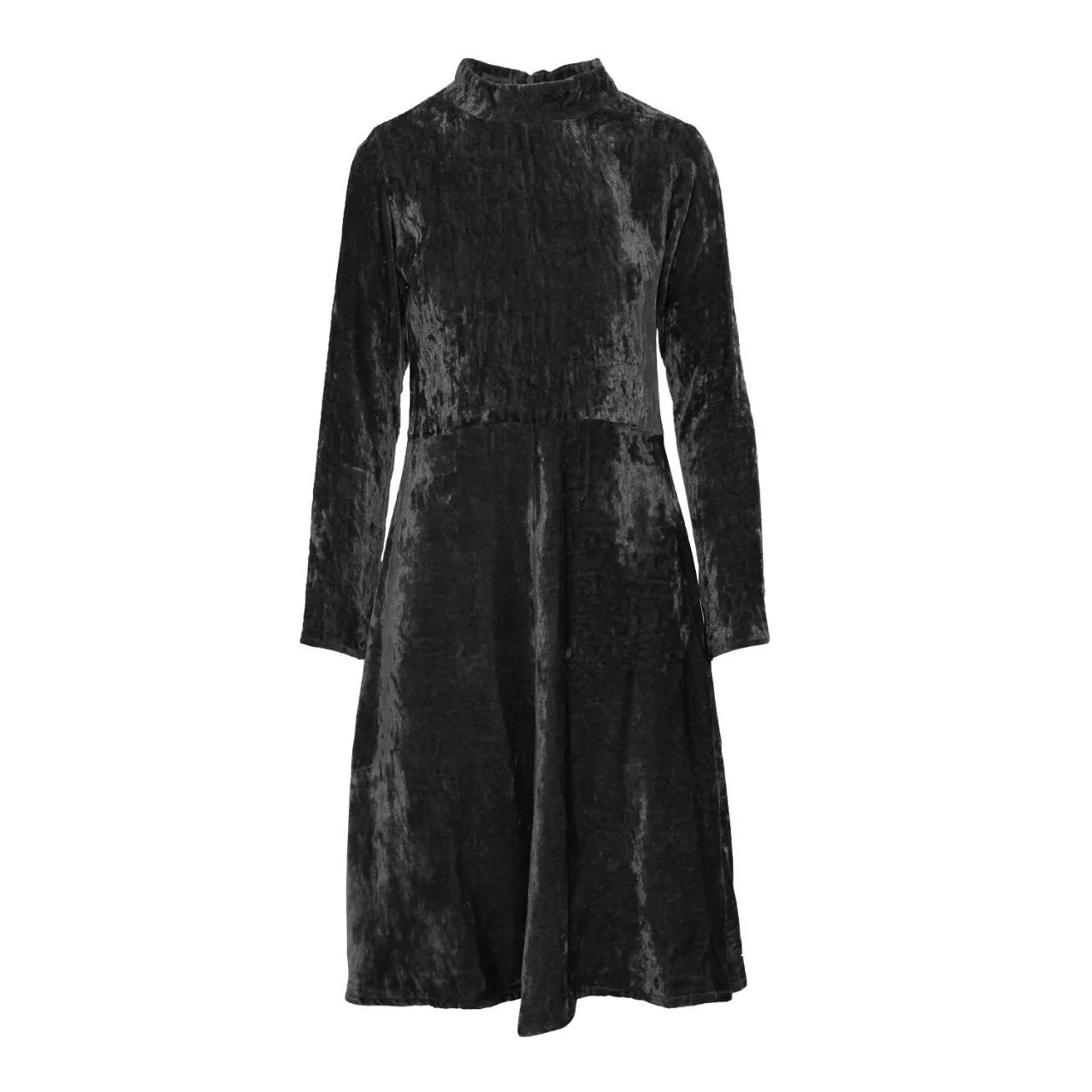 DELIA Black Velvet Midi Dress