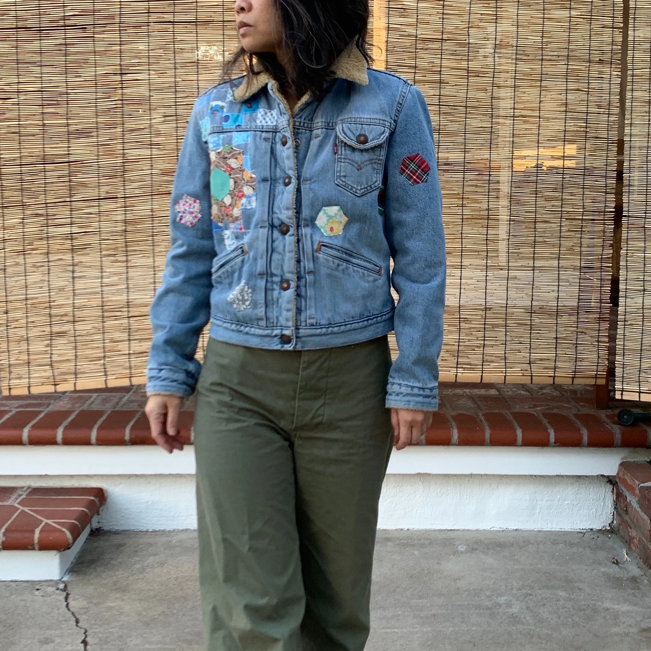 Denim Jacket- Quilted appliqué