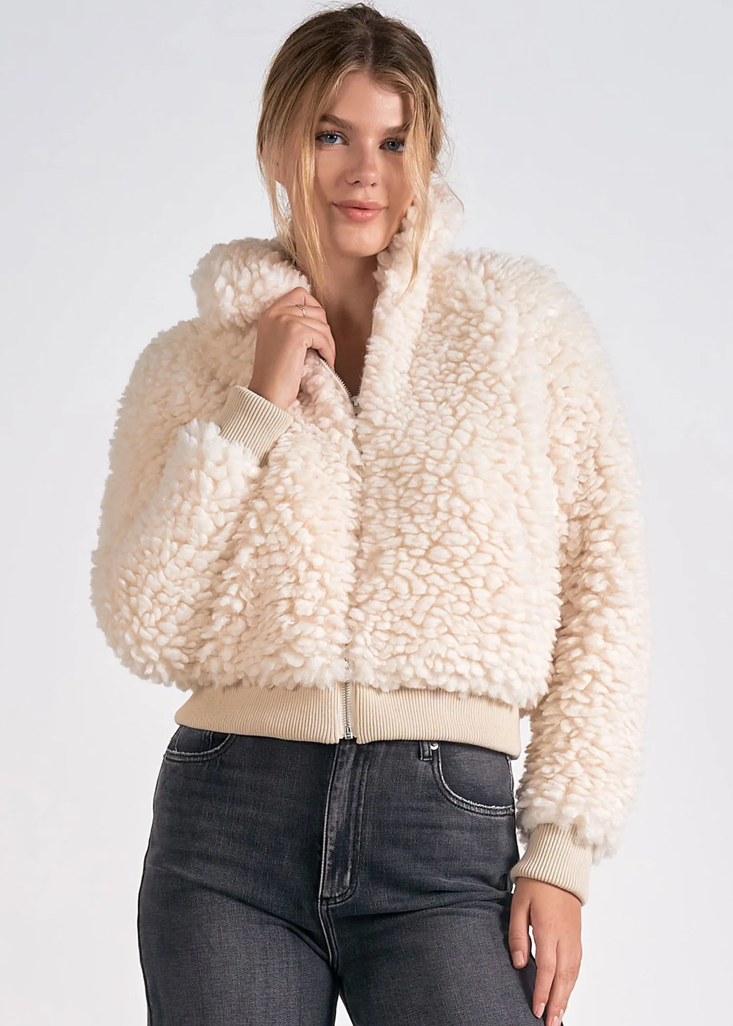 Elan Sherpa Bomber Jacket - MD