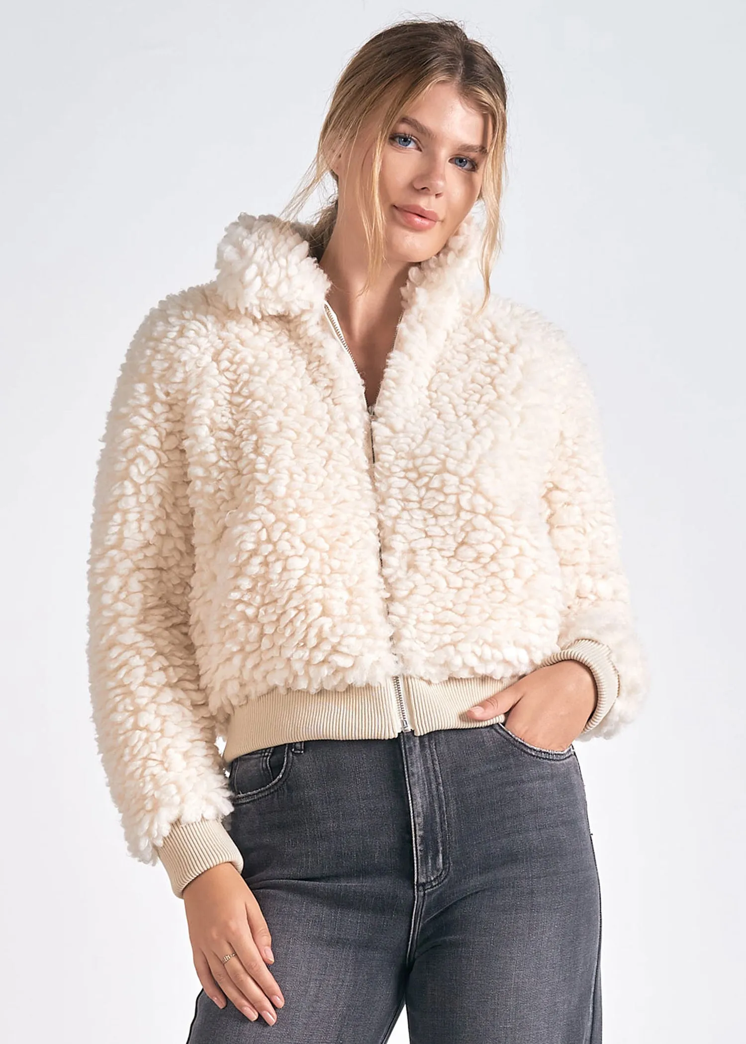 Elan Sherpa Bomber Jacket - MD