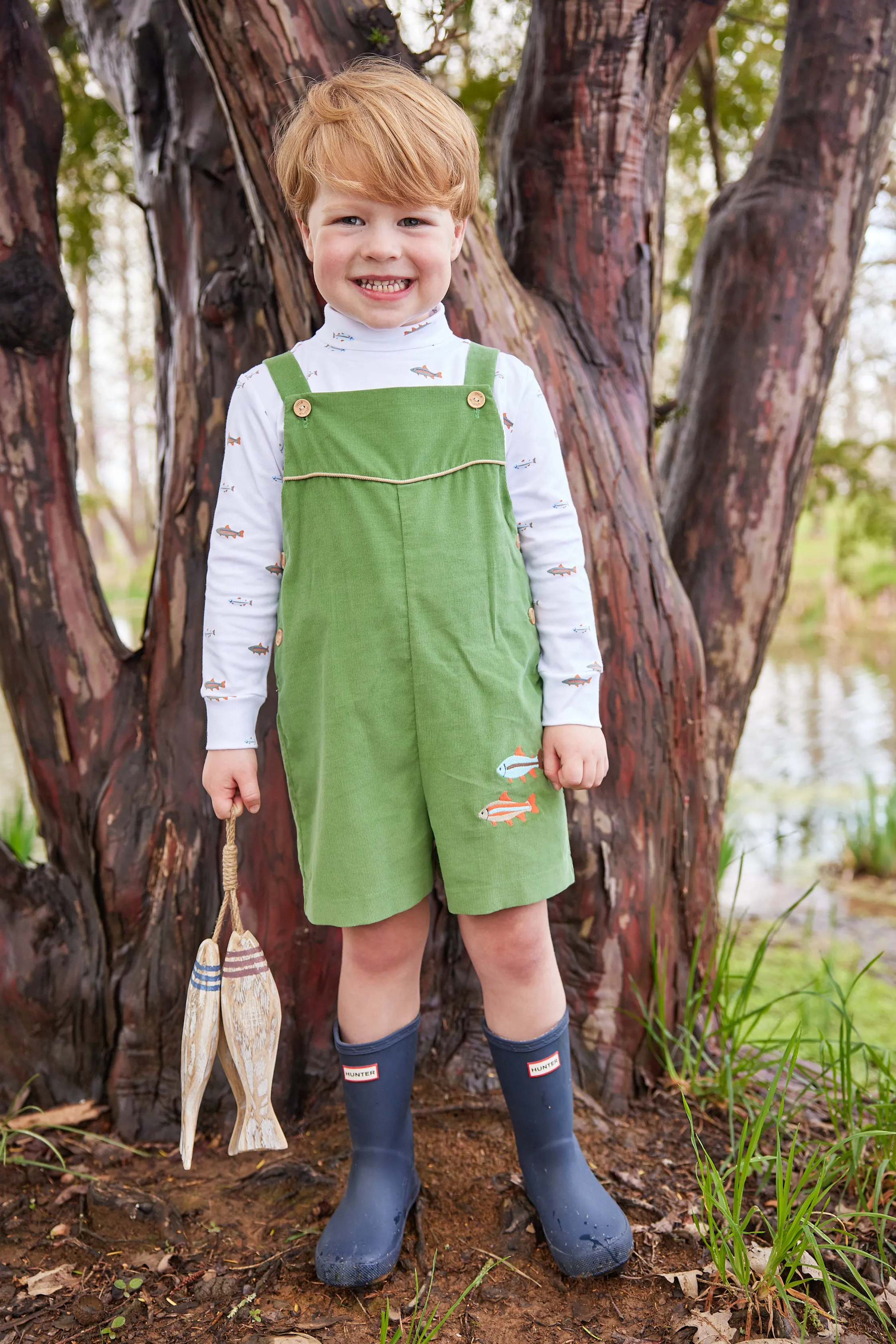 Embroidered McCall Shortall - Fish