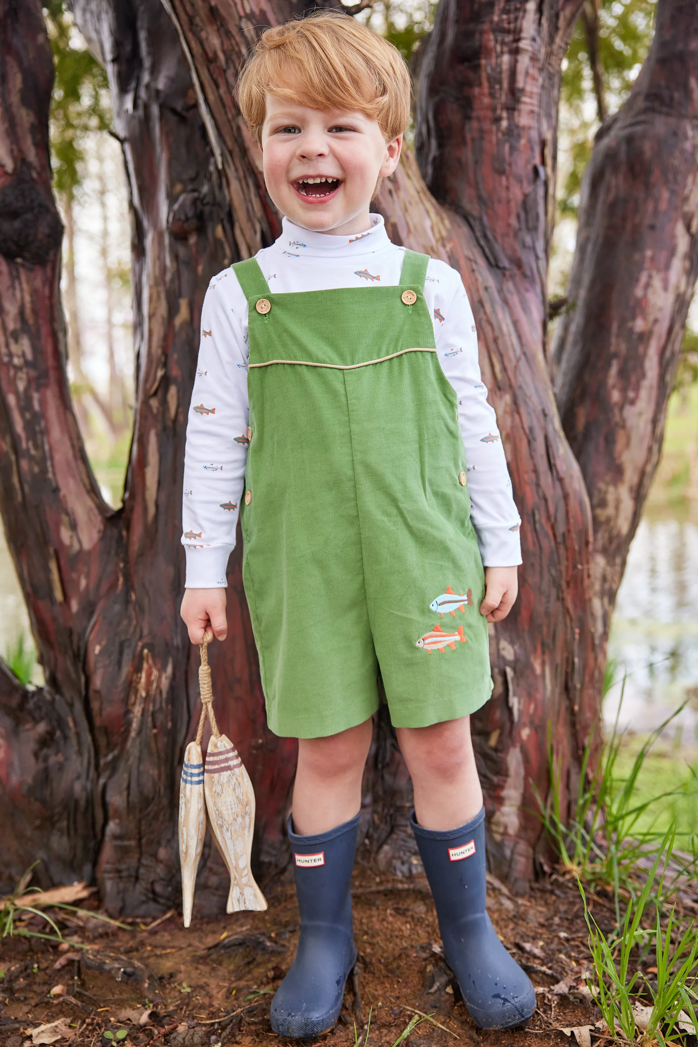 Embroidered McCall Shortall - Fish