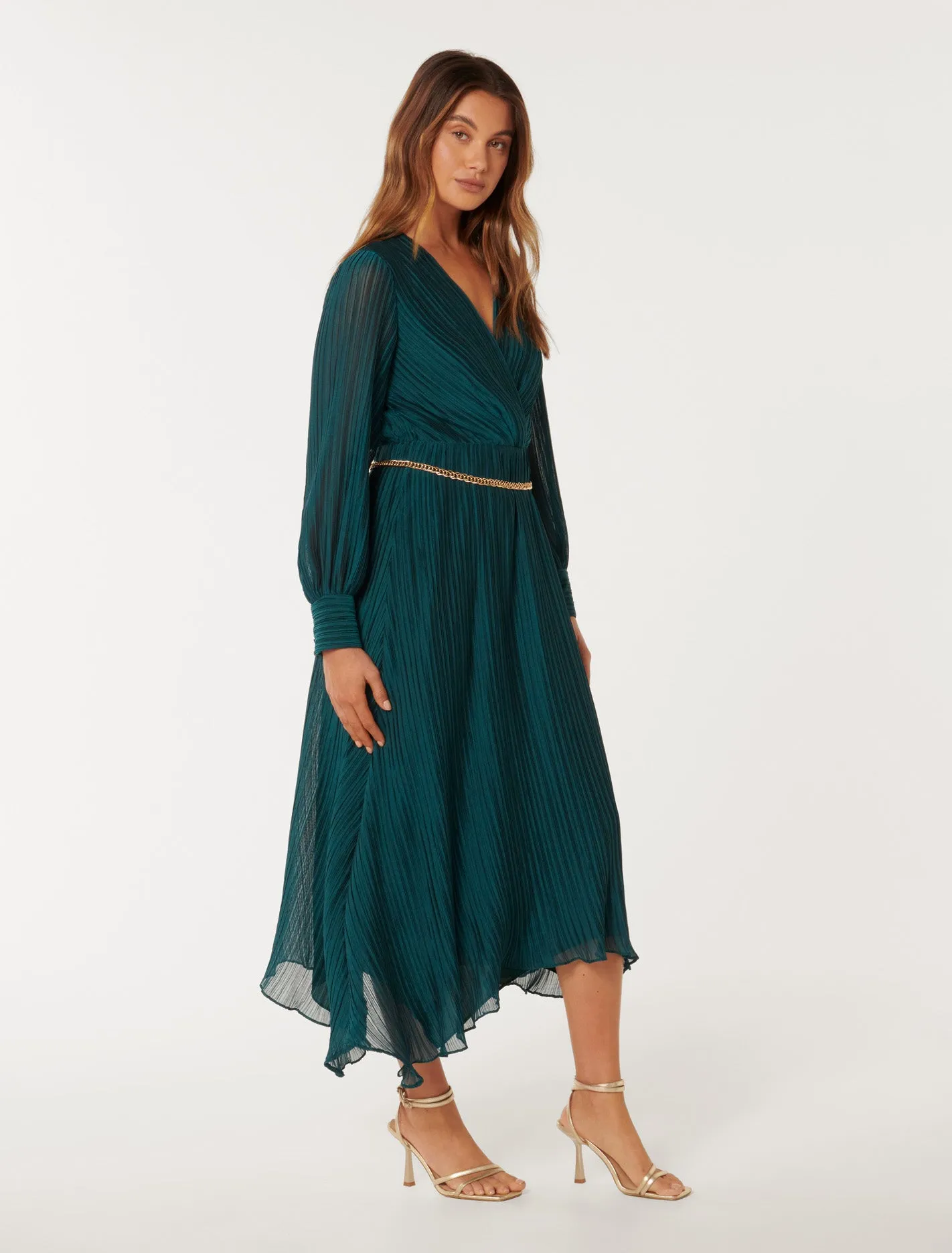 Genevieve Crinkle Midi Dress