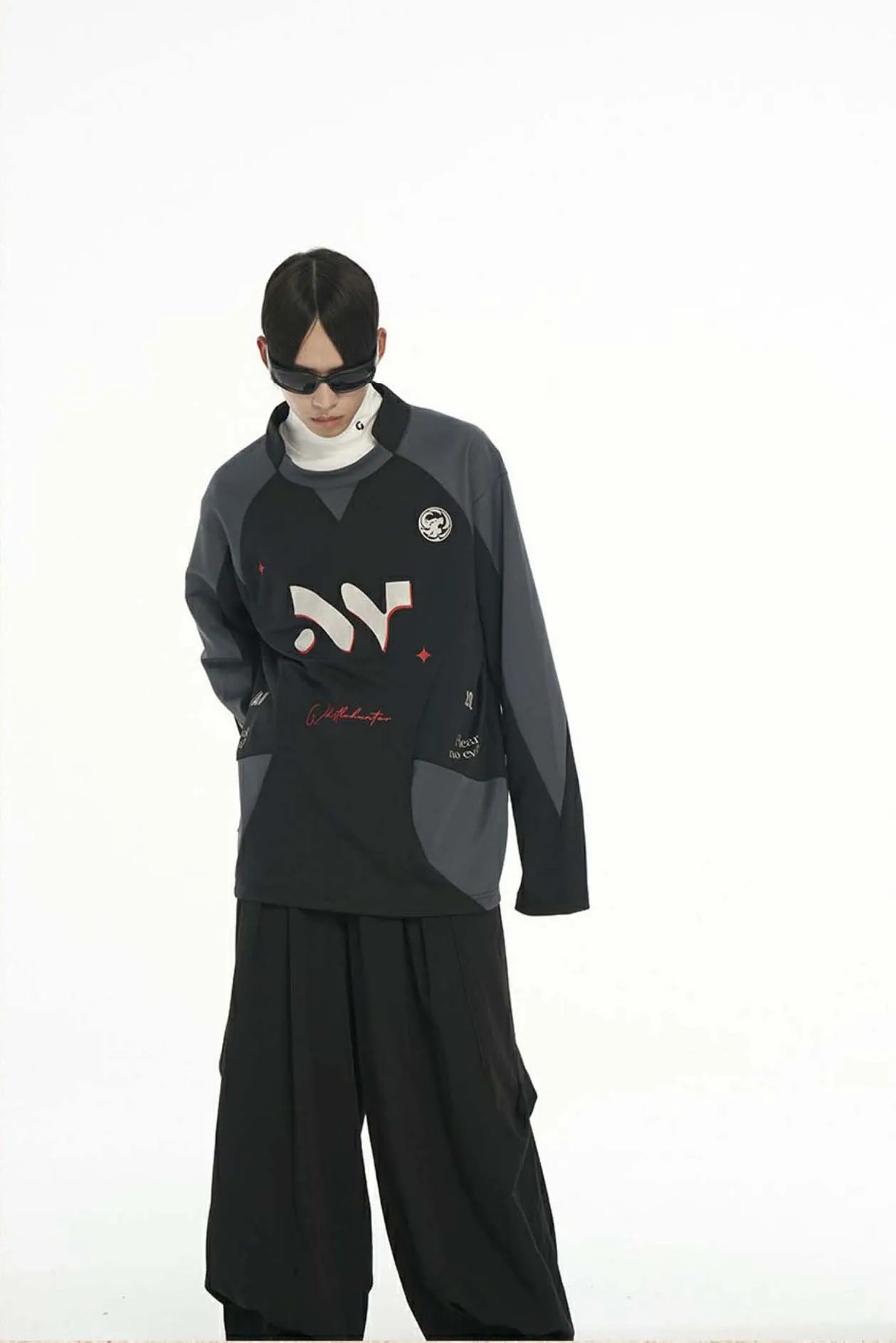 Half Turtleneck Long Sleeve T-Shirt