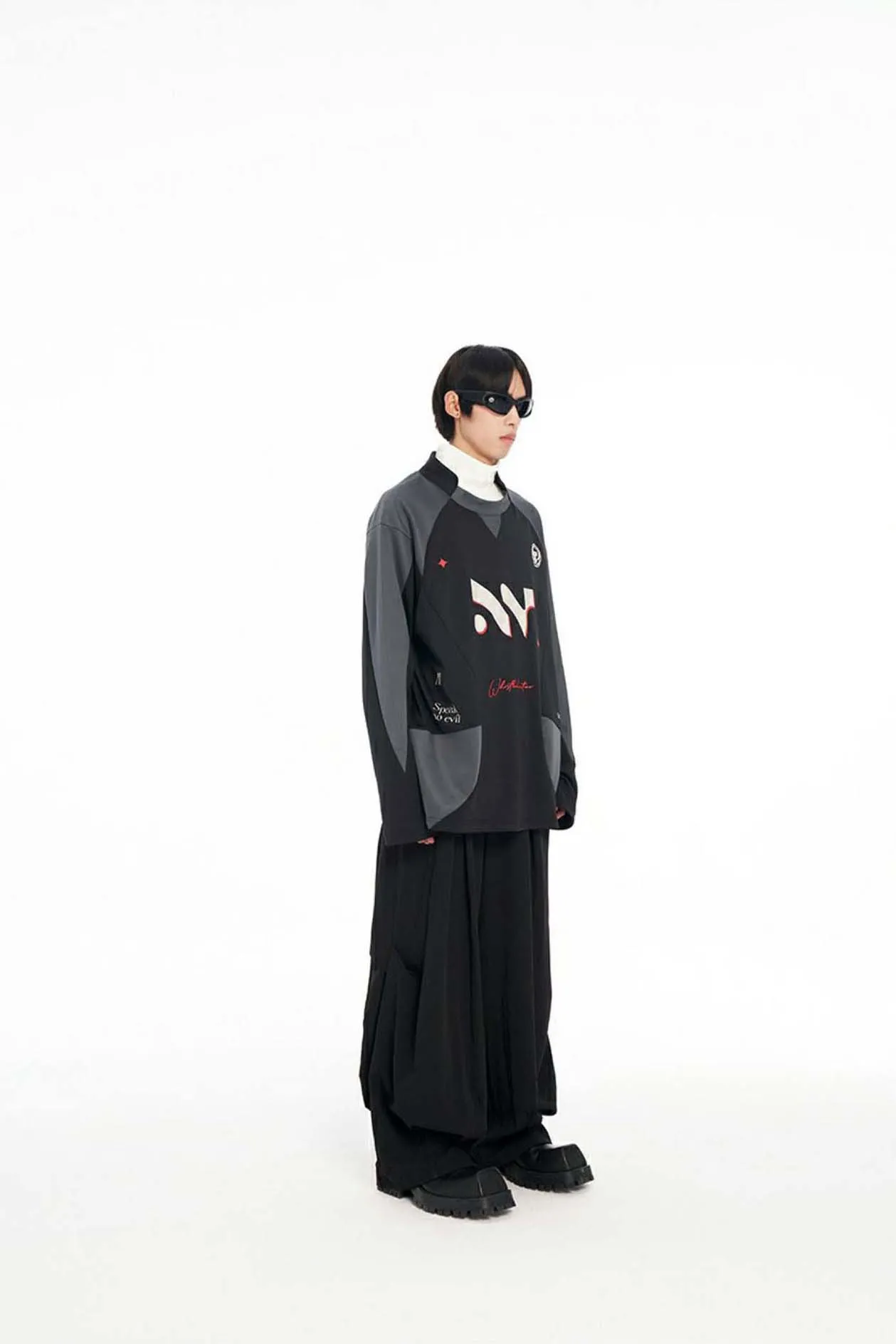 Half Turtleneck Long Sleeve T-Shirt