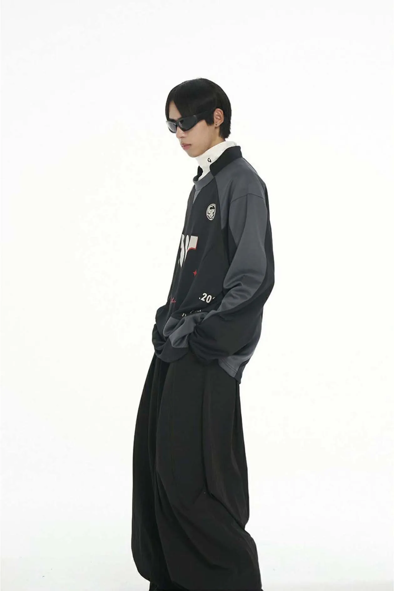 Half Turtleneck Long Sleeve T-Shirt