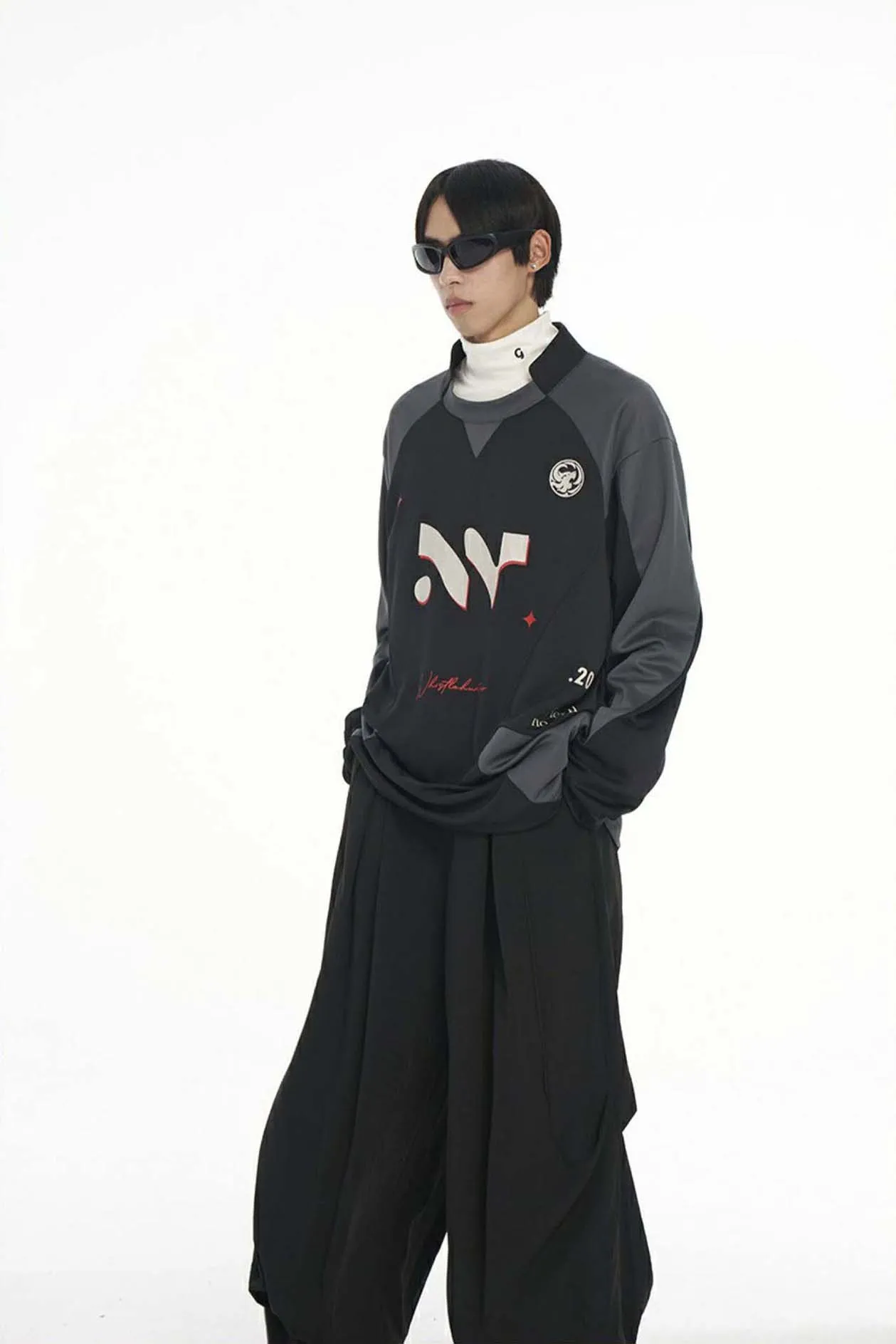 Half Turtleneck Long Sleeve T-Shirt
