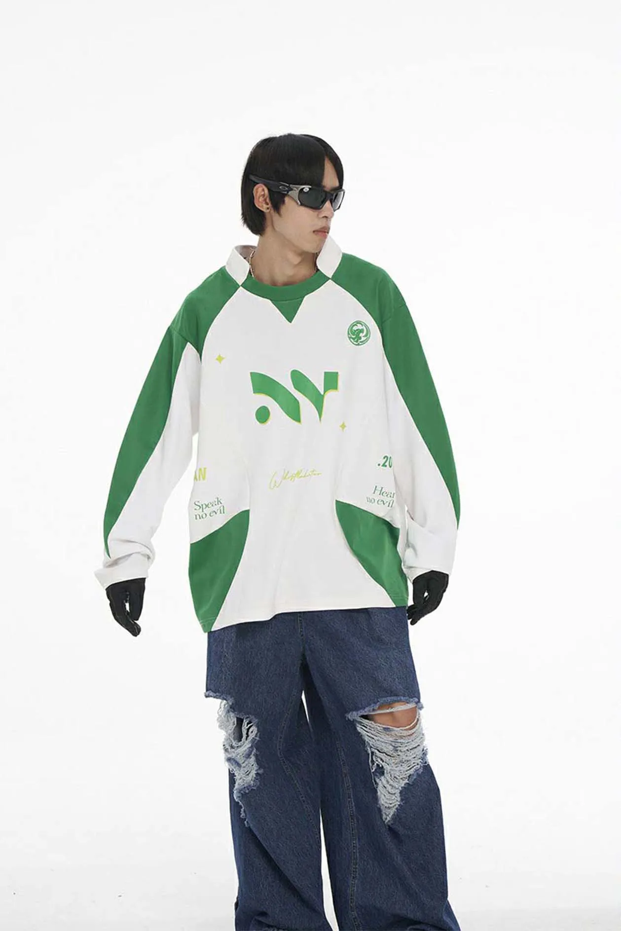 Half Turtleneck Long Sleeve T-Shirt
