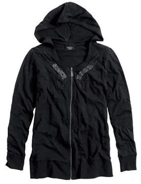 Harley-Davidson tunic knit with hood women's black