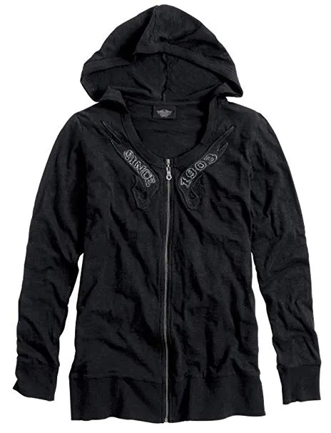 Harley-Davidson tunic knit with hood women's black