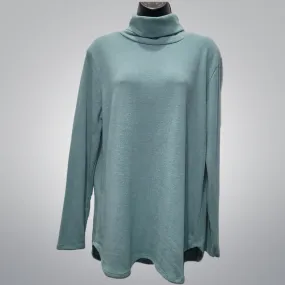 Italian Light Teal Turtleneck Sweater