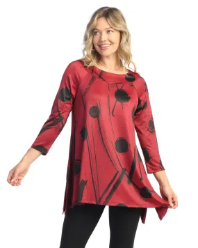 Jess & Jane “Bimba” Slinky-Like Knit Round-Neck Raglan Sleeve Tunic - SK8-1501