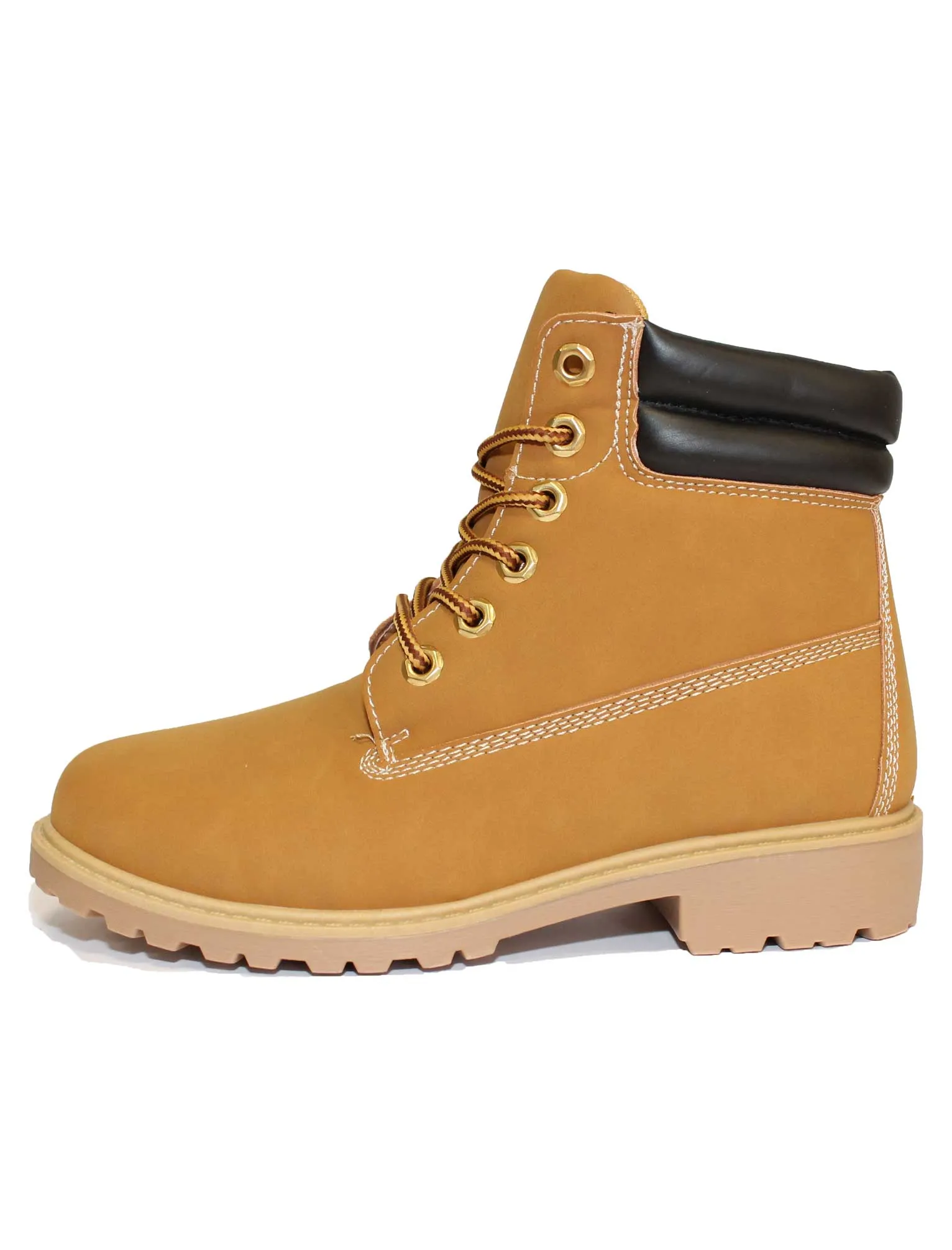 Kat 6 hole lace up tan hiker boots