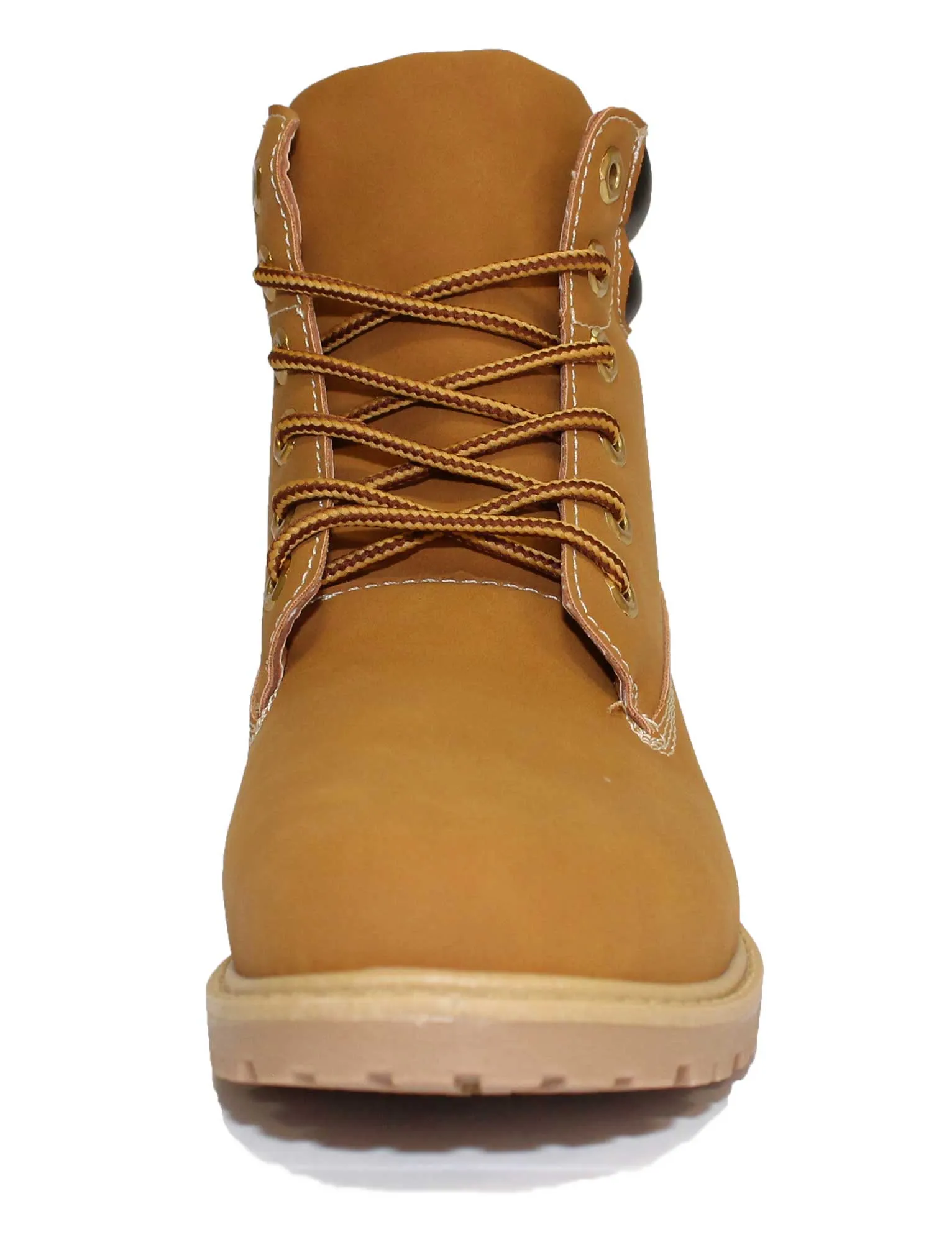 Kat 6 hole lace up tan hiker boots