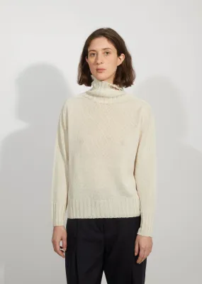 Linen & Cotton Wide Rollneck Sweater