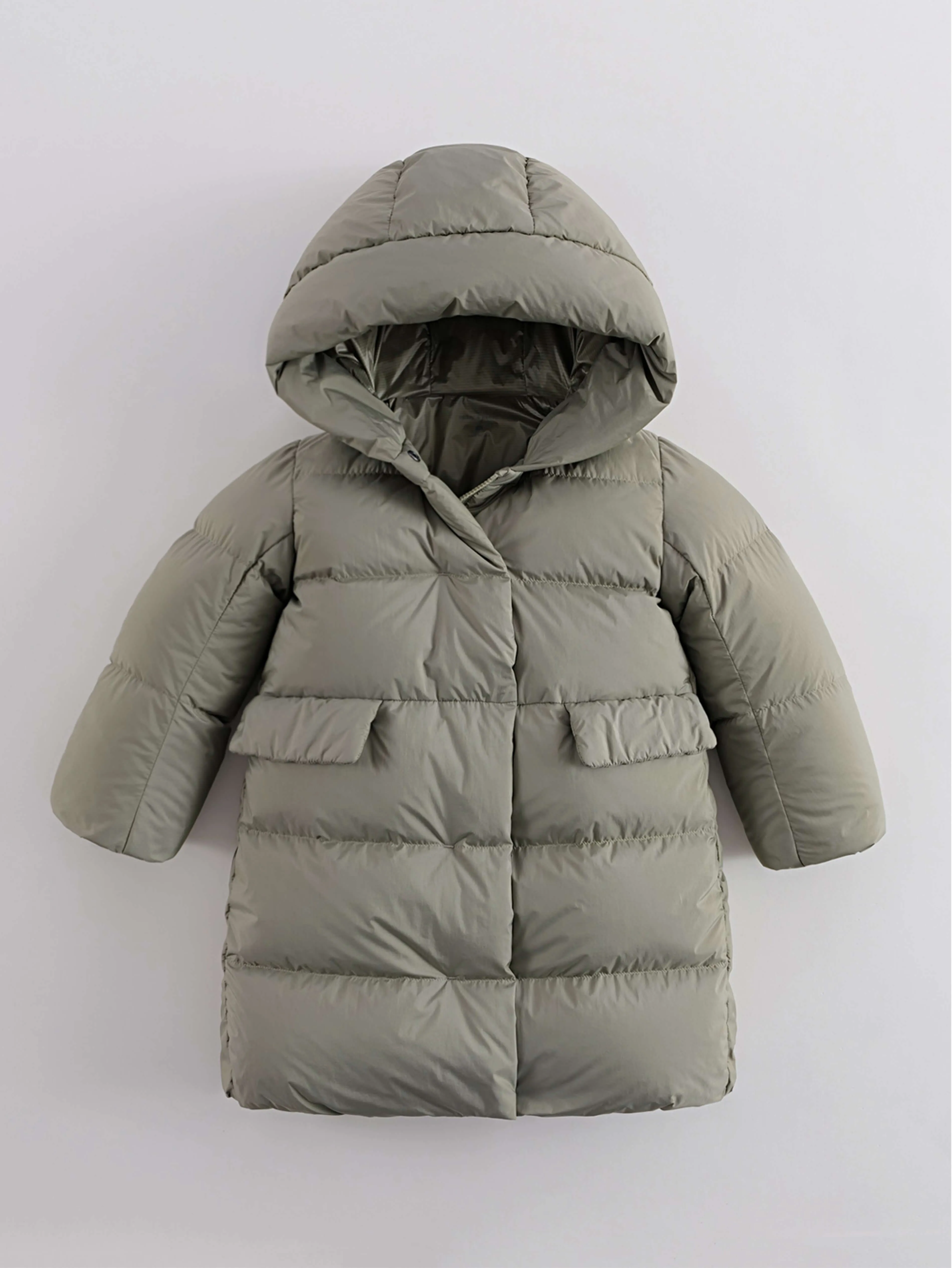 MARC & JANIE Girls Ultralight Hooded Down Mid-Length Coat 221071