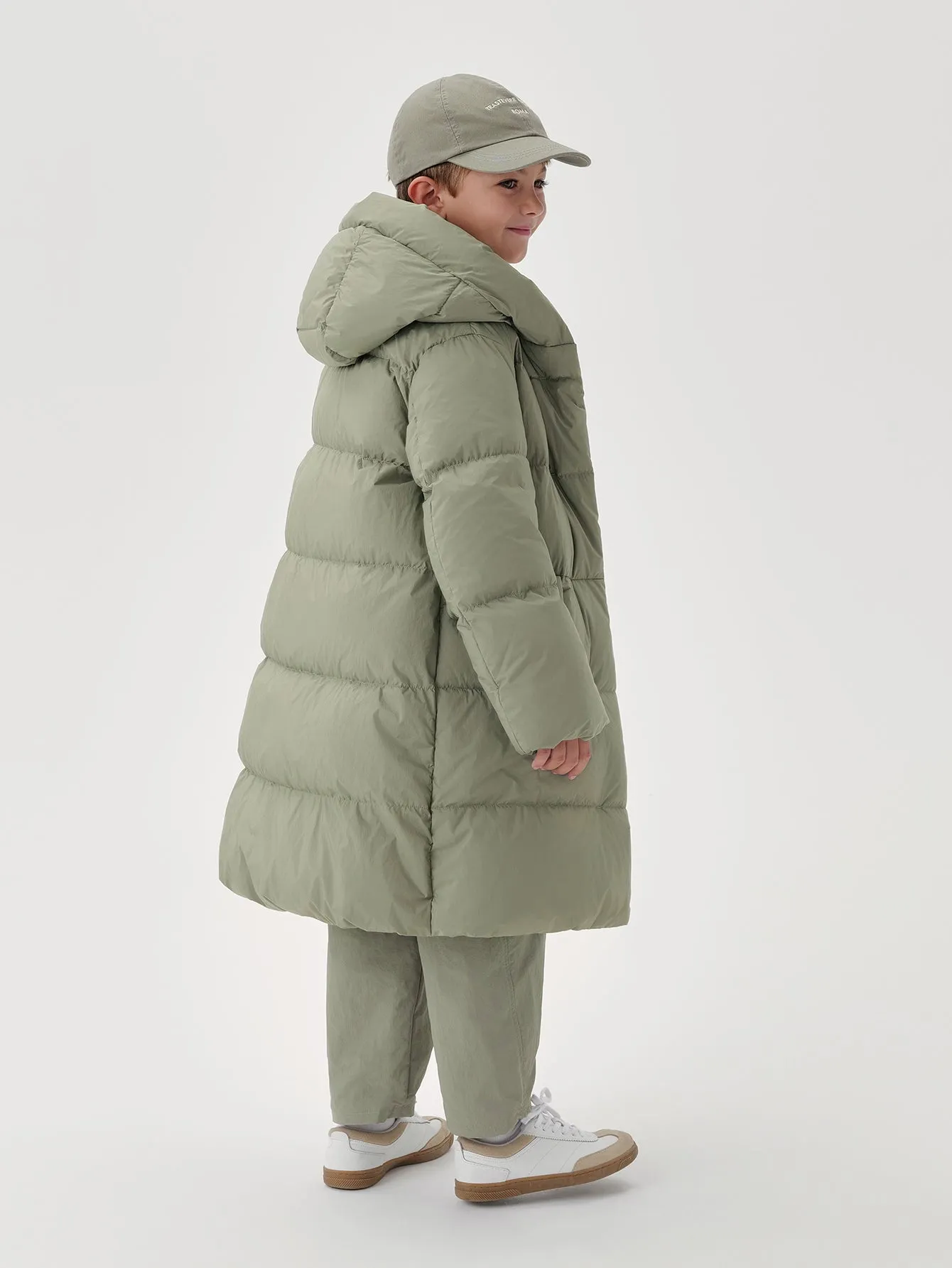 MARC & JANIE Girls Ultralight Hooded Down Mid-Length Coat 221071