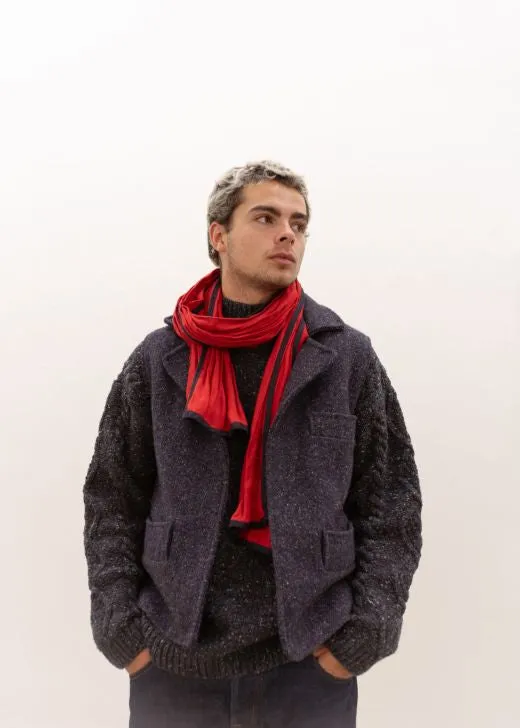 Navy Blue Irish Tweed Gilet