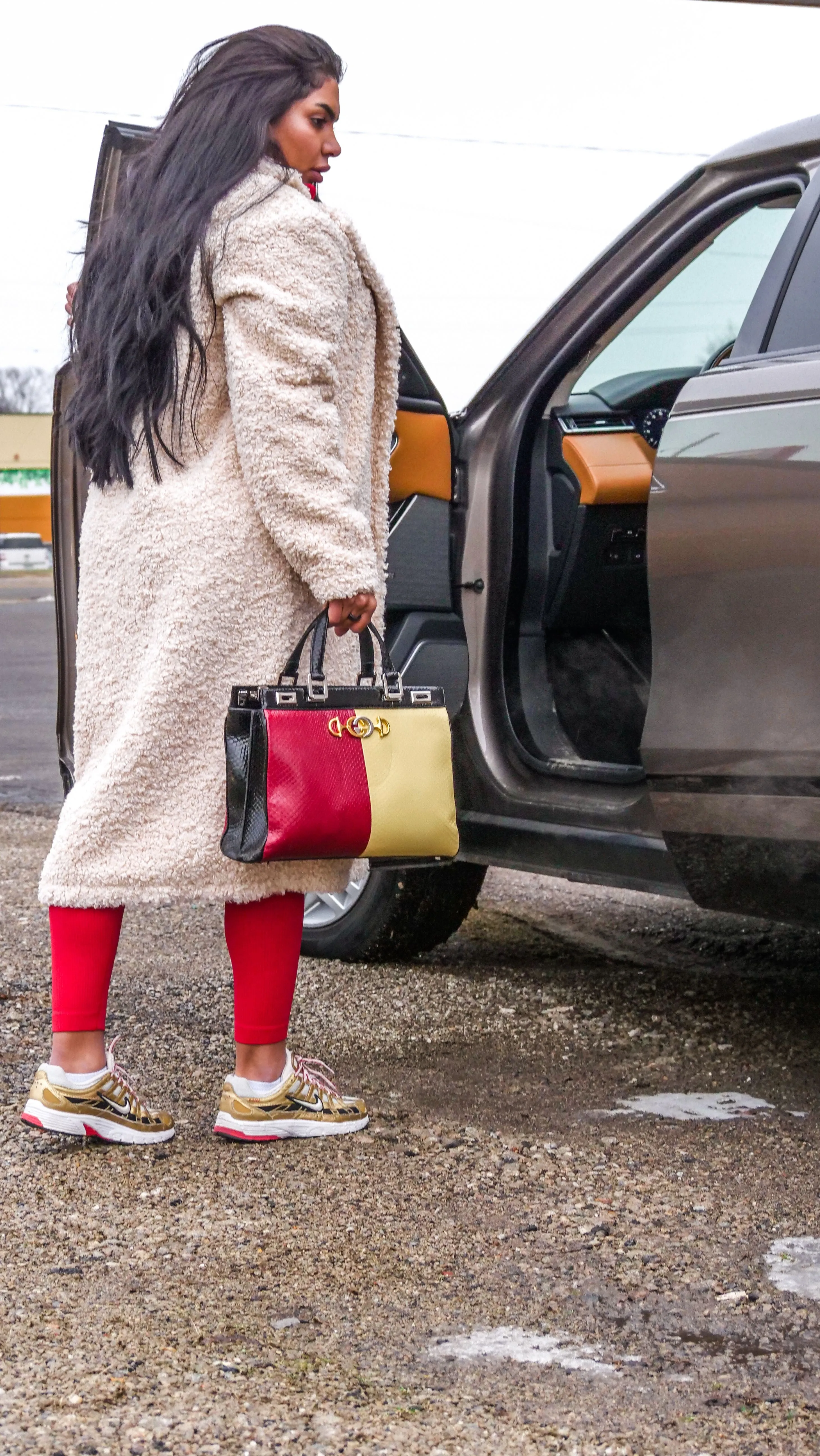 Oversized Sherpa Trench Coat