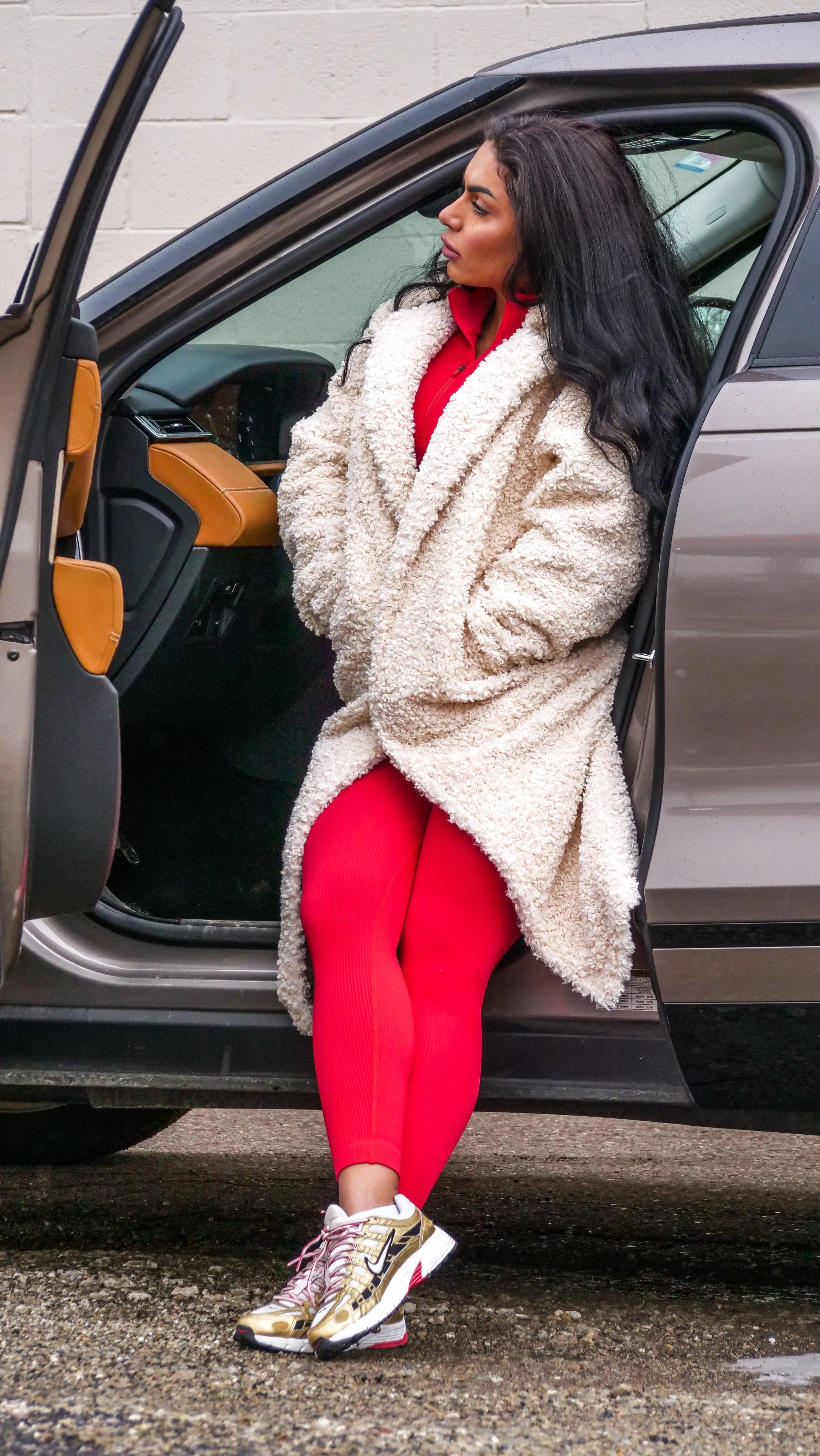 Oversized Sherpa Trench Coat