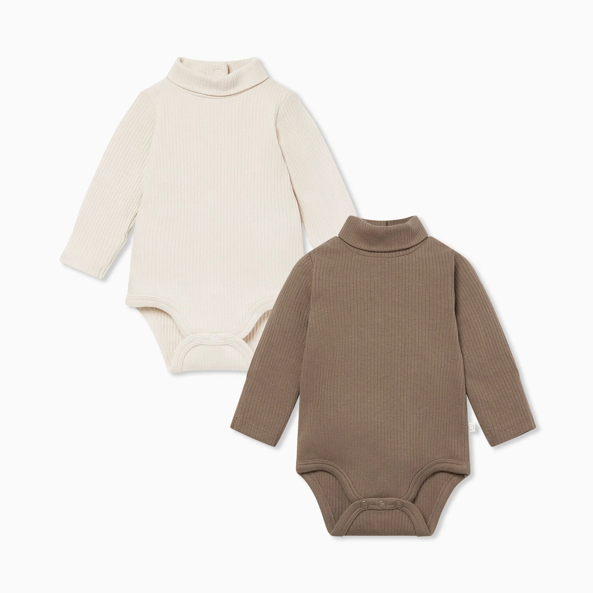 Ribbed Turtleneck Bodysuit 2 Pack