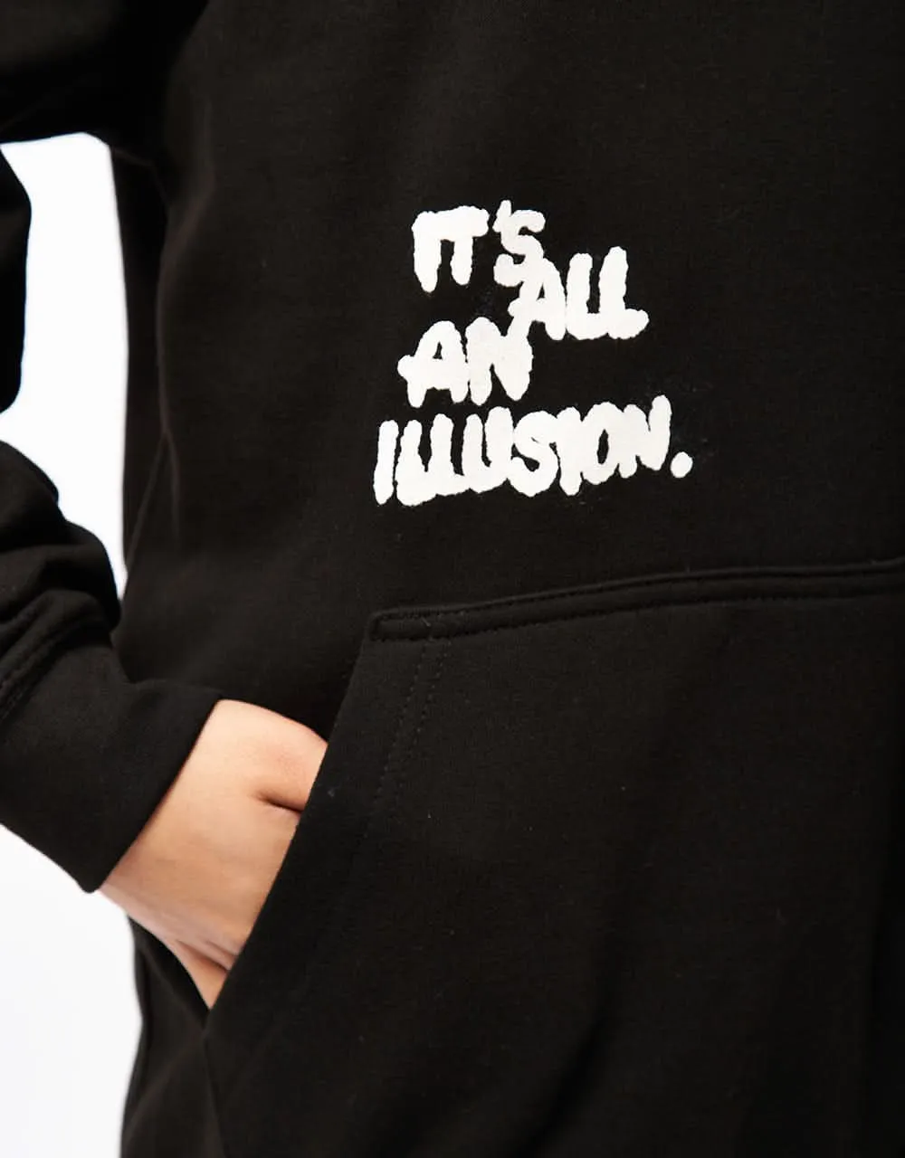 Route One Illusion Pullover Hoodie - Black