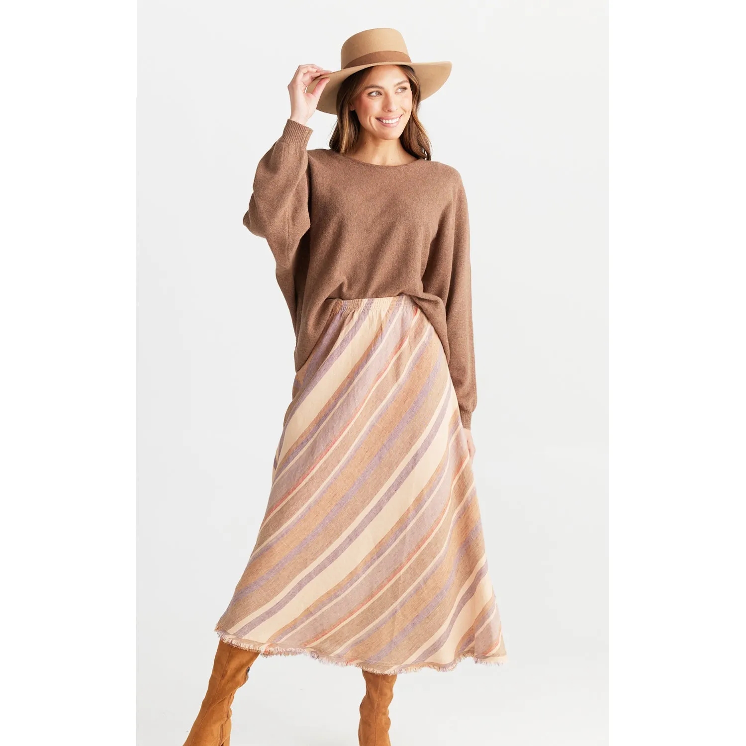 Skirt Sicily - Santal Stripe