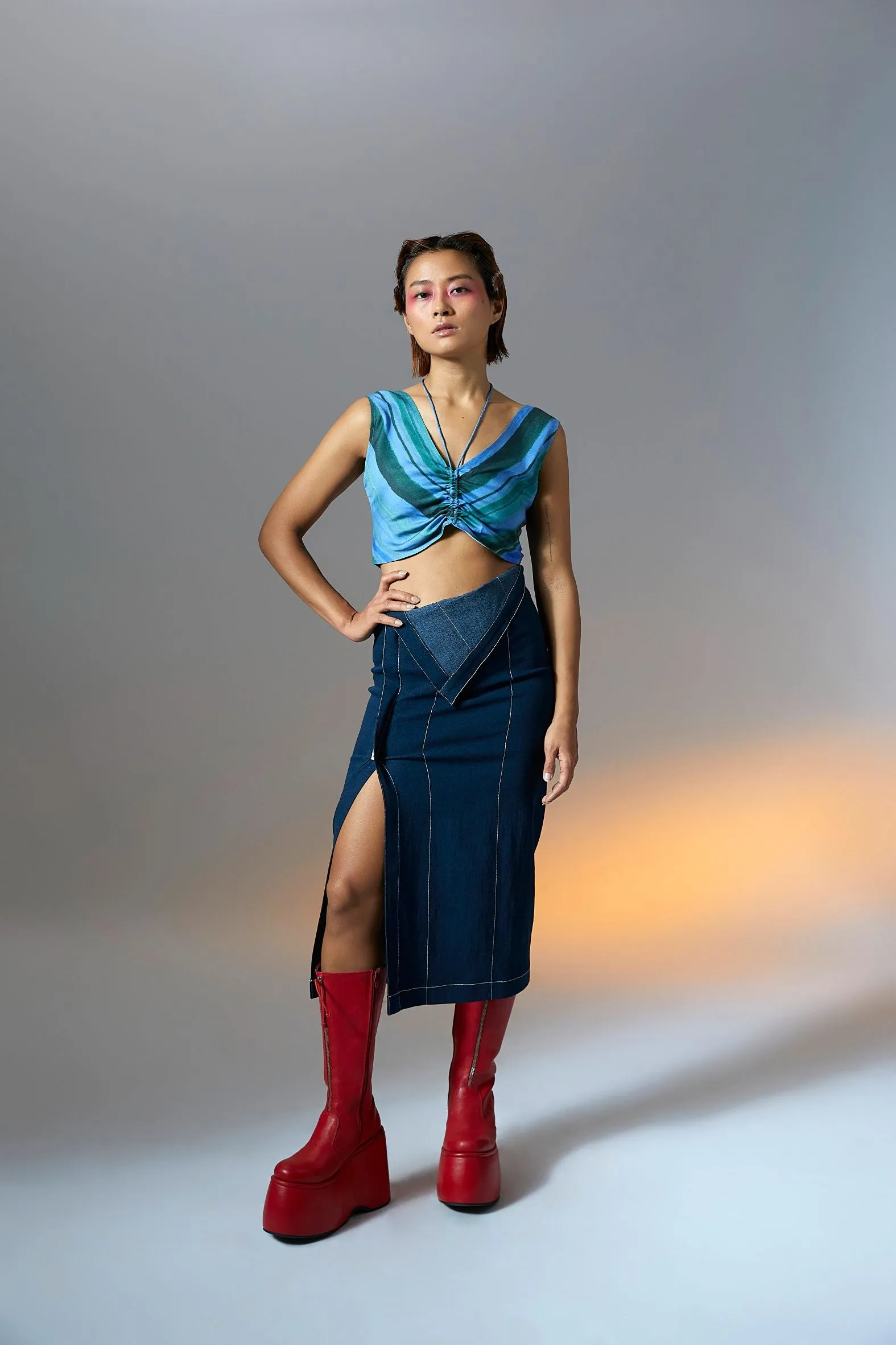 Slate Skirt in Blue
