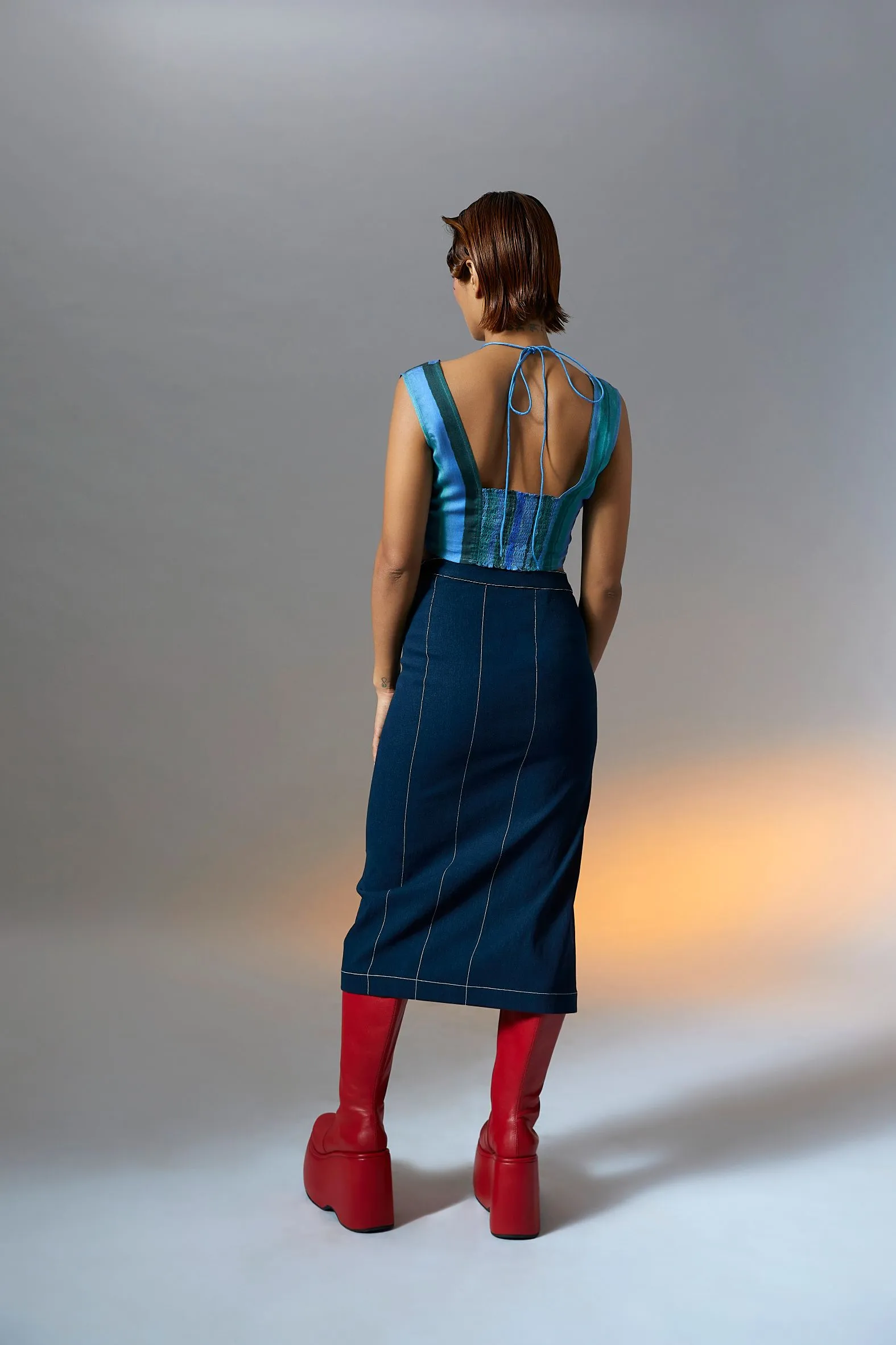 Slate Skirt in Blue