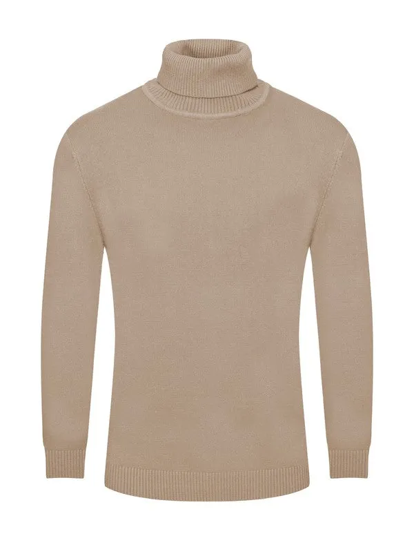 Solid Long Sleeve Turtleneck Sweater