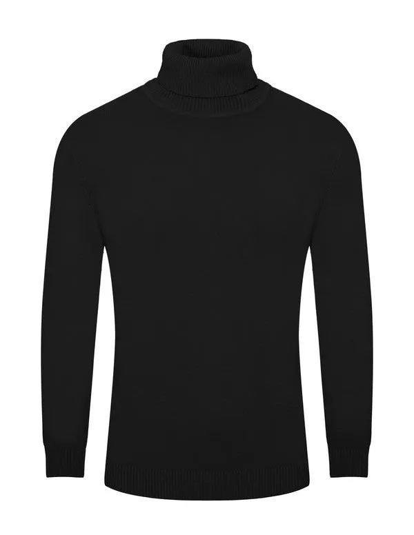 Solid Long Sleeve Turtleneck Sweater