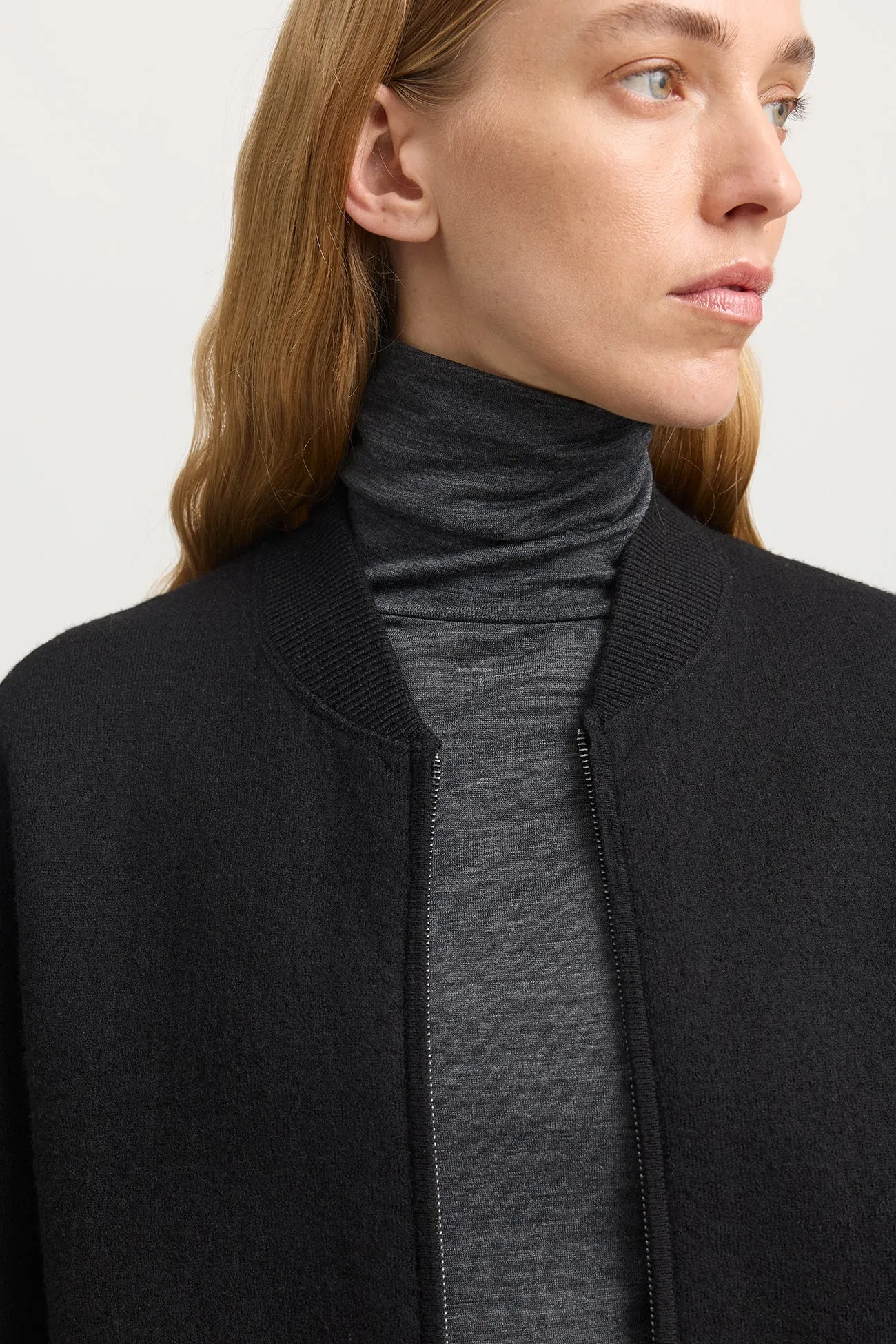Toorallie, Wool Bomber Jacket | Black