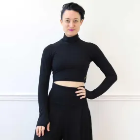 Turtleneck Crop Raglan Long Sleeve