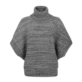 Turtleneck Poncho Sweater