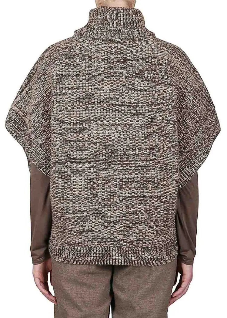 Turtleneck Poncho Sweater