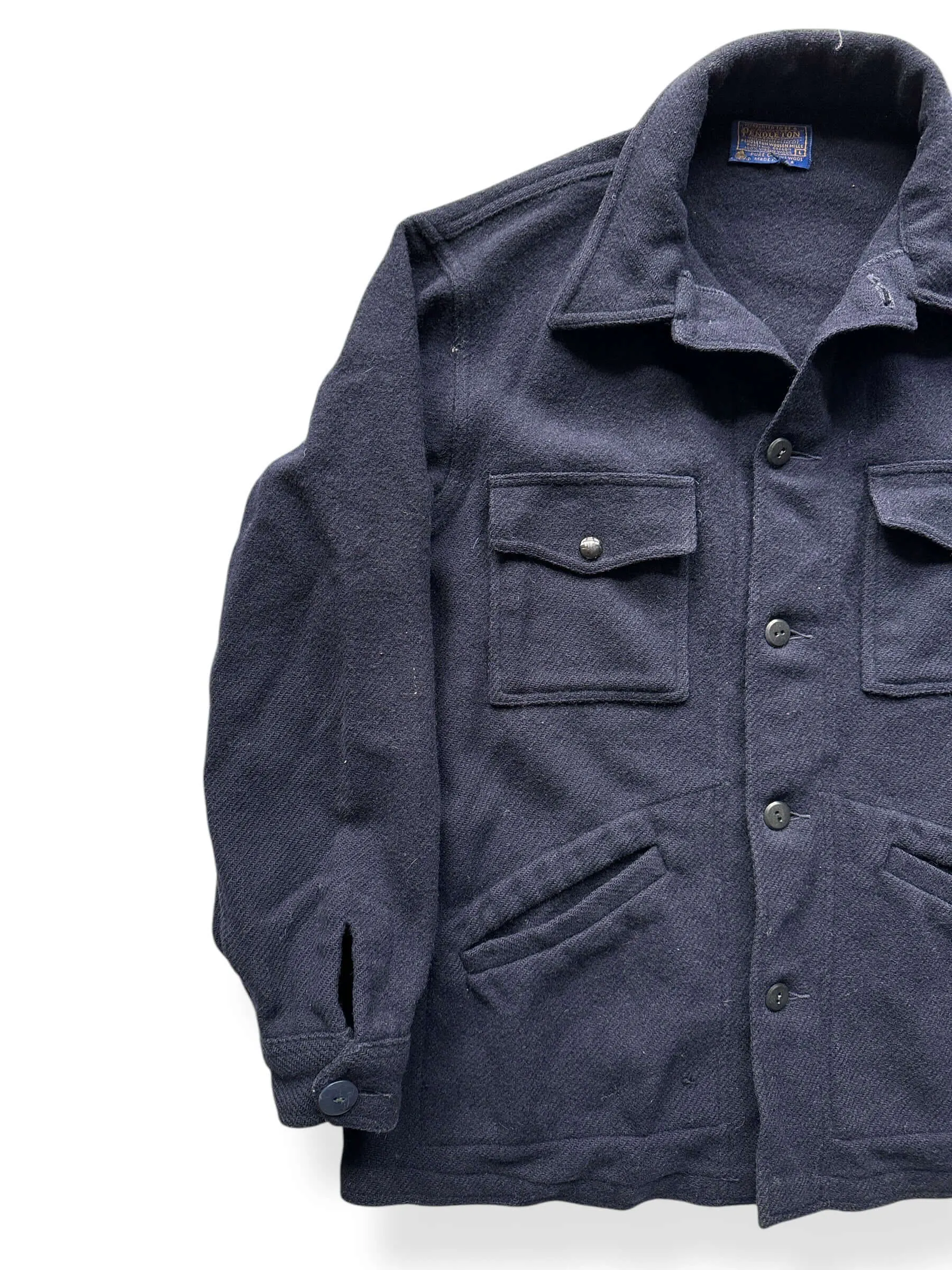 Vintage Pendleton Navy Wool Coat SZ L
