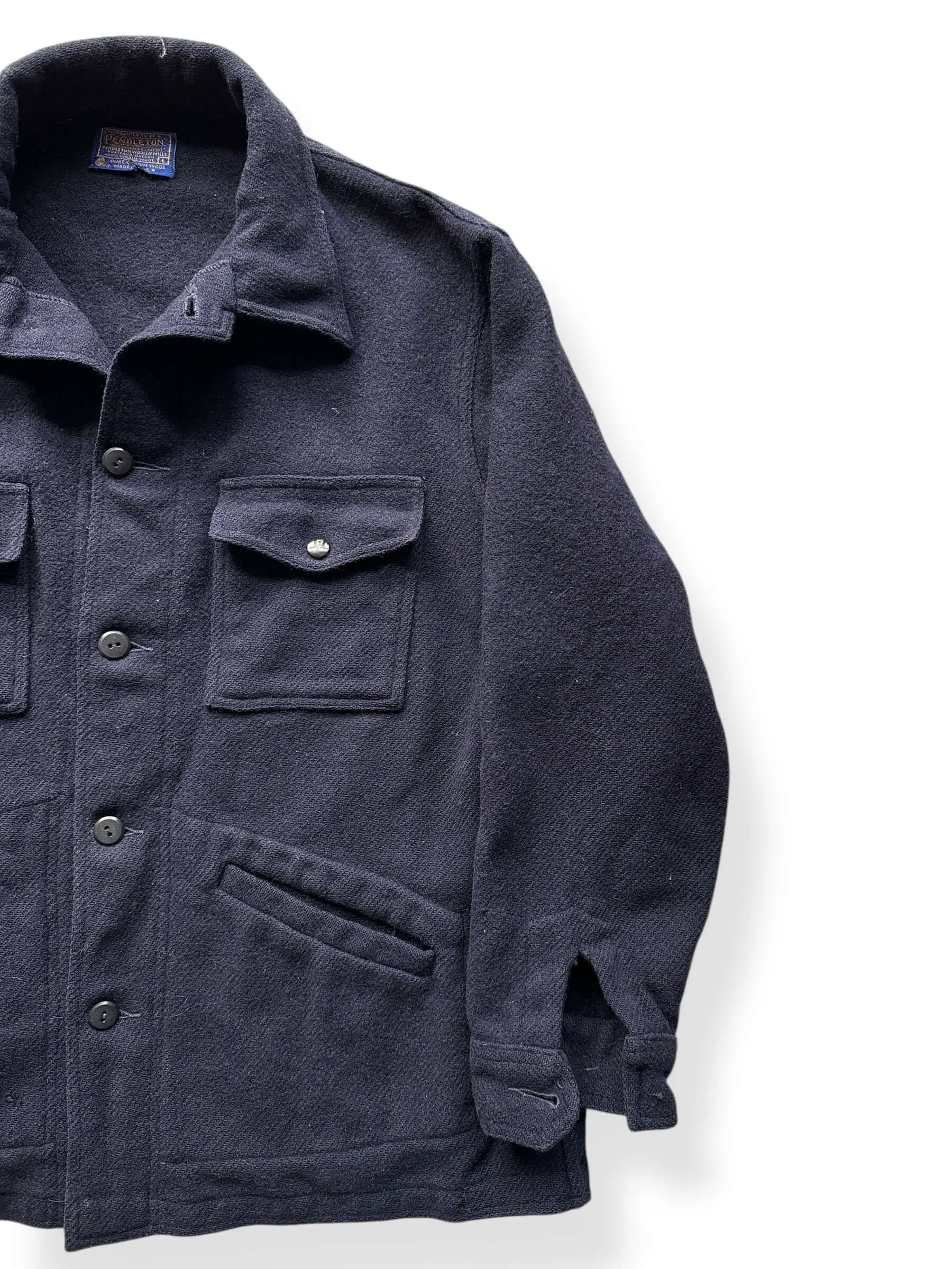 Vintage Pendleton Navy Wool Coat SZ L