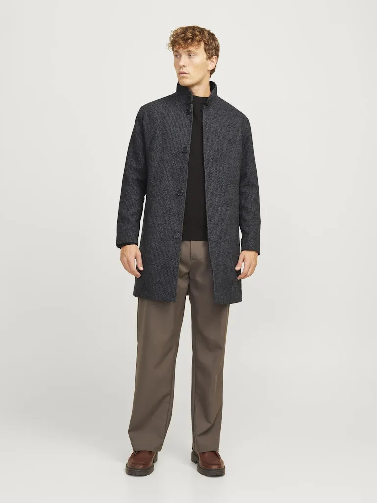 Wilson Black Structure Wool Coat