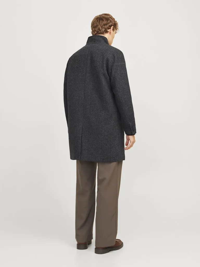 Wilson Black Structure Wool Coat